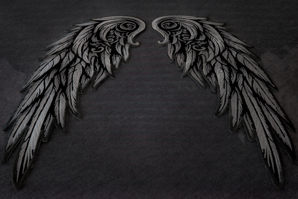 Silver Angel Wings Patch